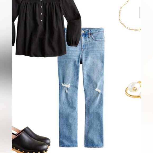 J. CREW 9'' demi-boot crop jean in Rocky Shore wash Denim Jeans 25 NEW - Picture 7 of 13